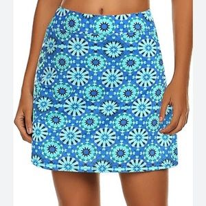TRANQUILITY Skirt Blue White Aqua Sz. M Tranquility by Colorado Clothing.